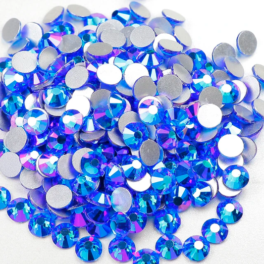 Capri Blue AB Flatback Rhinestones