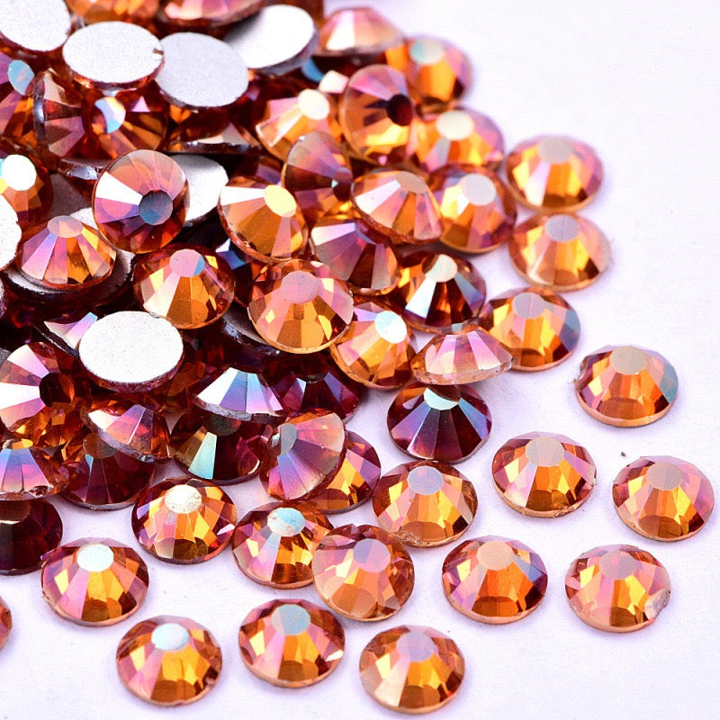 Amber Flatback Rhinestones